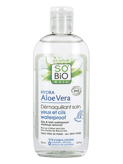 DESMAQUILLANTE DE OJOS BIFÁSICO WATERPROOF HYDRA ALOE VERA SOBIO ETIC