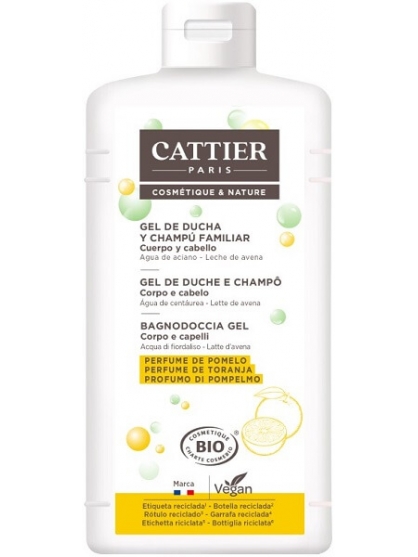 Cattier gel de baño cabello y cuerpo para bebé 500 ml CAT057