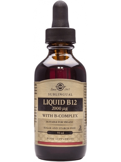 VITAMINA B12 LIQUIDA CON B-COMPLEX 2000 MCG (59 ML) DE SOLGAR