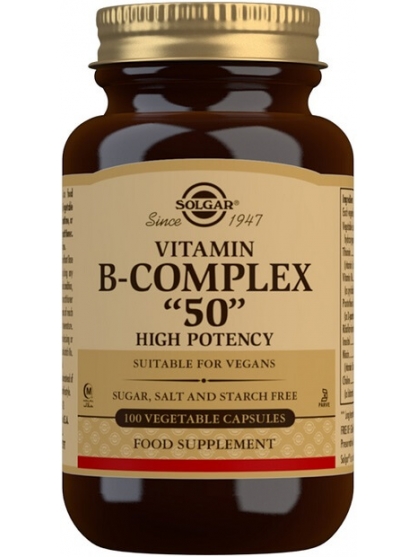 VITAMINA B-COMPLEX 50 (100 CAPSULAS VEGETALES) DE SOLGAR