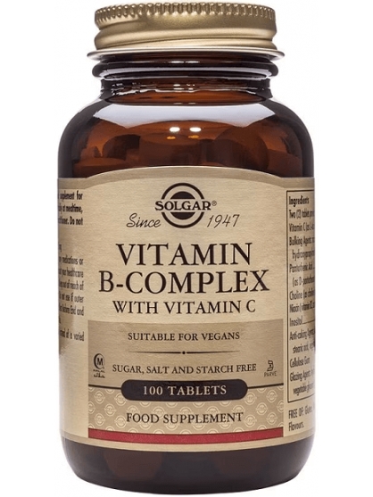 VITAMINA B-COMPLEX CON VITAMINA C (100 COMPRIMIDOS) DE SOLGAR