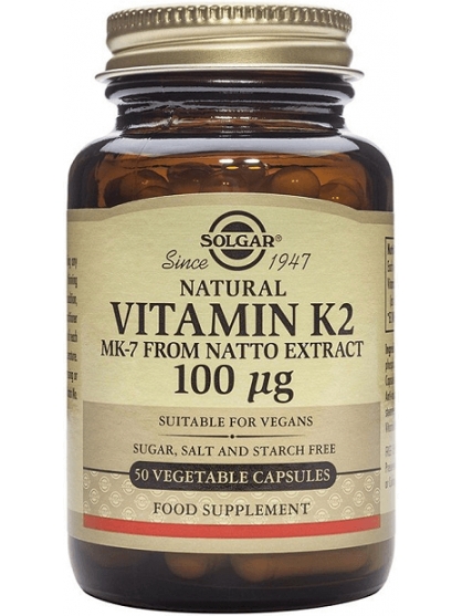 VITAMINA K2 100 ΜCG (50 CAPSULAS VEGETALES) DE SOLGAR