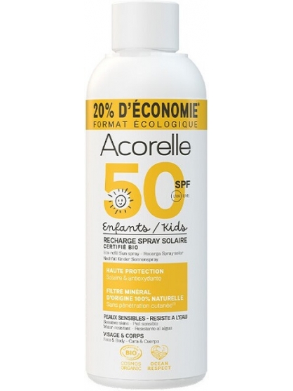 RECARGA PARA SPRAY PROTECTOR SOLAR PARA NIÑOS SPF 50 DE ACORELLE