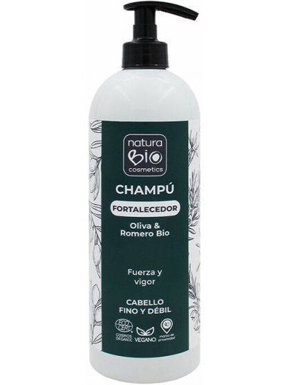 CHAMPU FORTALECEDOR CON OLIVA Y ROMERO BIO DE NATURABIO COSMETICS