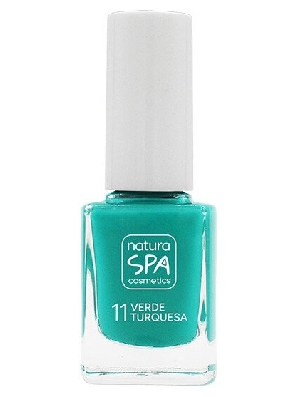 ESMALTE DE UÑAS 11 VERDE TURQUESA NATURASPA DE NATURABIO COSMETICS