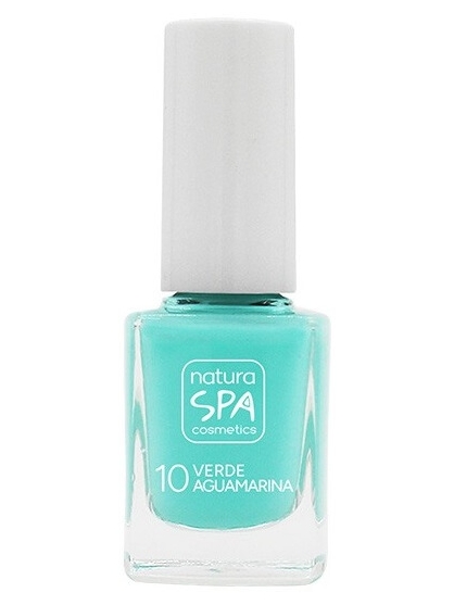 ESMALTE DE UÑAS 10 VERDE AGUAMARINA NATURASPA DE NATURABIO COSMETICS