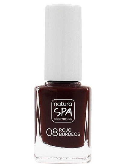 ESMALTE DE UÑAS 08 ROJO BURDEOS NATURASPA DE NATURABIO COSMETICS