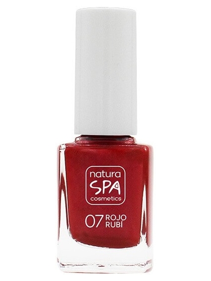 ESMALTE DE UÑAS 07 ROJO RUBI NATURASPA DE NATURABIO COSMETICS