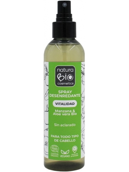 SPRAY CAPILAR DESENREDANTE VITALIDAD ALOE -MANZANA NATURABIO COSMETICS