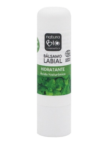 BALSAMO LABIAL HIDRATANTE MENTA ACIDO HIALURONICO NATURABIO COSMETICS