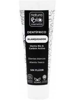 DENTIFRICO BLANQUEADOR SIN FLUOR MENTA Y CARBON DE NATURABIO COSMETICS