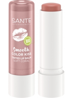 BALSAMO LABIAL CON COLOR 01 SOFT CORAL SMOOTH COLOR KISS DE SANTE