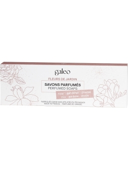 CAJA REGALO 3 JABONES EN PASTILLA PERFUMADOS FLEURS DE JARDIN DE GALEO