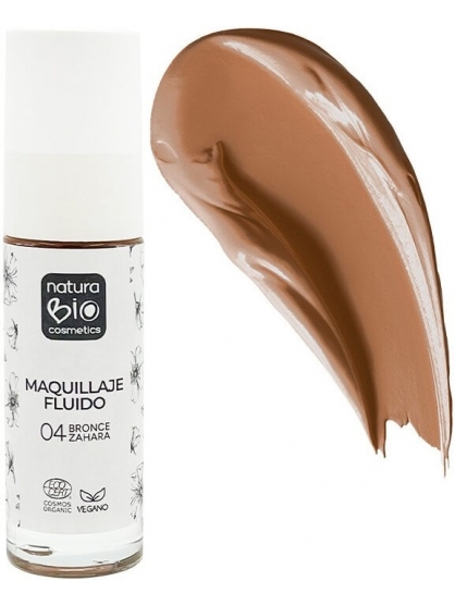 MAQUILLAJE FLUIDO 04 BRONZE ZAHARA DE NATURABIO COSMETICS