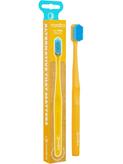 CEPILLO DE DIENTES PARA ADULTOS SOFT 6.580 AMARILLO DE NORDICS