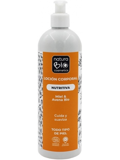 LOCION CORPORAL NUTRITIVA MIEL Y AVENA BIO DE NATURABIO COSMETICS
