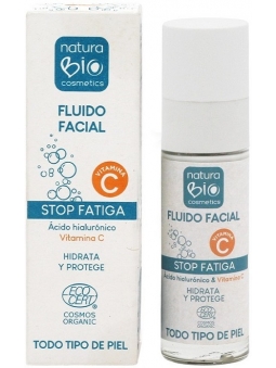 FLUIDO FACIAL STOP FATIGA CON ACIDO HIALURONICO DE NATURABIO COSMETICS