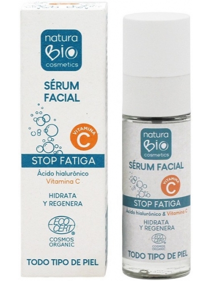 SERUM FACIAL STOP FATIGA CON ACIDO HIALURONICO DE NATURABIO COSMETICS