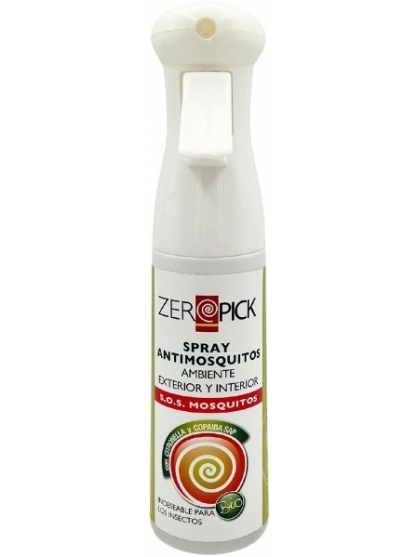 SPRAY ANTIMOSQUITOS PARA AMBIENTE EXTERIOR E INTERIOR DE ZEROPICK