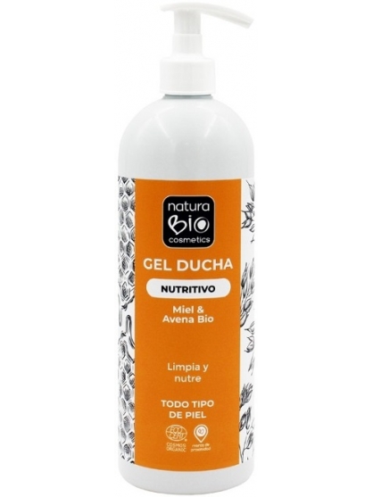 GEL DE DUCHA NUTRITIVO MIEL Y AVENA BIO DE NATURABIO COSMETICS