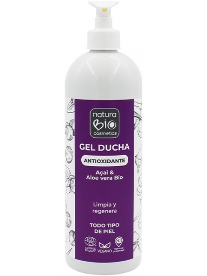 GEL DE DUCHA ANTIOXIDANTE ALOE VERA Y ACAI BIO DE NATURABIO COSMETICS